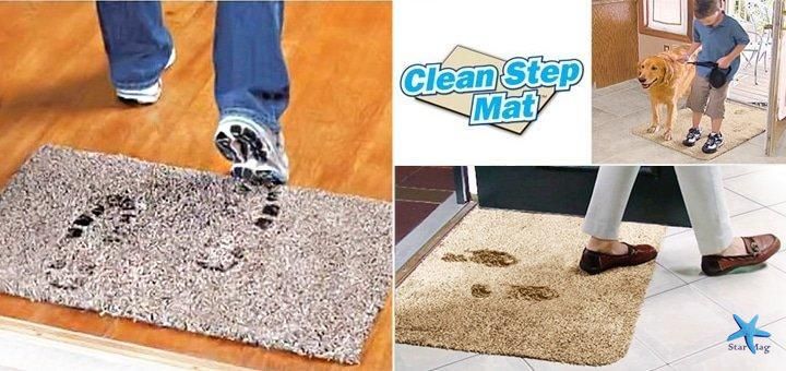 Килимок для взуття Clean Step Mat Супервбираючий придверний килимок для підлоги, 70*45см