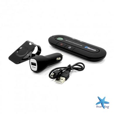 Гучний зв'язок Lesko Car Kit Bluetooth-спікерфон гарнітура в авто Hands Free Блютуз 4.1 ∙ Автомобільний гучномовець з функцією запису
