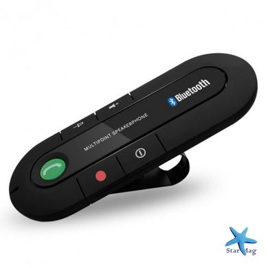 Гучний зв'язок Lesko Car Kit Bluetooth-спікерфон гарнітура в авто Hands Free Блютуз 4.1 ∙ Автомобільний гучномовець з функцією запису