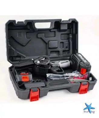Мини пила Mini Electric Chain Saw1 48V в кейсе с 2 аккумуляторами &bull; Портативная аккумуляторная пила для деревьев и дров