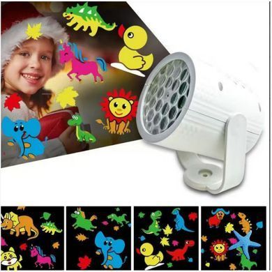 Дитячий світильник-проектор LY-1068 з милими тваринками ∙ Проектор для дітей Зверюшки Слайди LY-1068