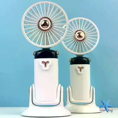 Портативний акумуляторний міні-вентилятор Mini Fan TP-01 з присоскою та USB Type-C &bull; Ручний і настільний вентилятор для дому, офісу, авто та поїздок