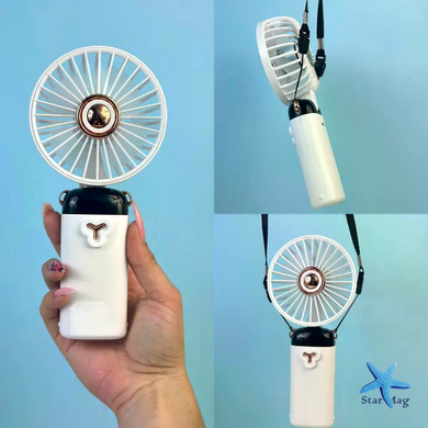 Портативний акумуляторний міні-вентилятор Mini Fan TP-01 з присоскою та USB Type-C &bull; Ручний і настільний вентилятор для дому, офісу, авто та поїздок