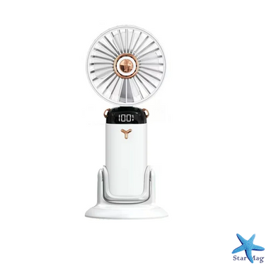 Портативний акумуляторний міні-вентилятор Mini Fan TP-01 з присоскою та USB Type-C &bull; Ручний і настільний вентилятор для дому, офісу, авто та поїздок