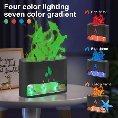 Багатофункціональна лампа-аромадифузор Docsal Flame з LED-підсвічуванням ∙ Лампа-зволожувач повітря Docsal Flame 3в1