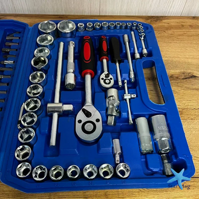 Набор инструментов UKS TOOLS 94 предмета в кейсе для авто и ремонта &bull; Универсальный набор ключей и головок UKS TOOLS 94 предмета с трещотками 1/2&Prime; и 1/4&Prime;