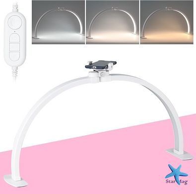 Профессиональная настольная LED-лампа F-700A 35W белая &bull; Лампа для маникюра, косметолога, бровиста, лэшмейкера и рабочего стола 2600Lm