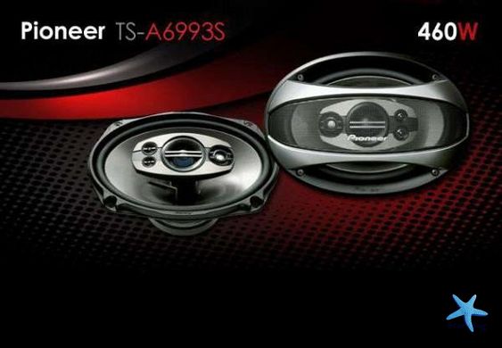 Автомобильная акустика, колонки PIONEER TS-A6993S (460W) 5 полосные PR4