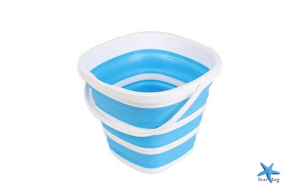 Складное силиконовое ведро Collapsible Bucket, 10 литров | Ведро пластиковое хозяйственное