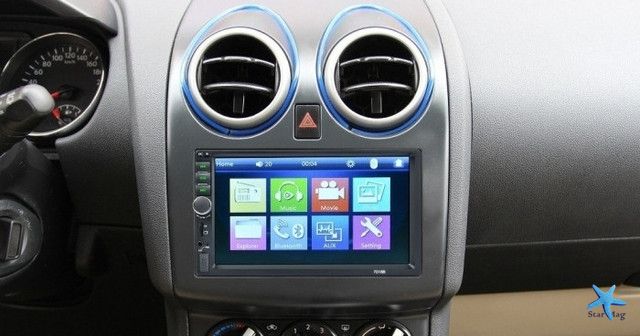 Автомобильная магнитола MP5 2DIN 7012 USB ∙ Bluetooth + Автомагнитола универсальная с рамкой + Пульт ДУ + Пульт на руль