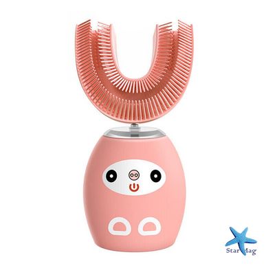 Дитяча зубна щітка U-shaped electric toothbrush ∙ Електрична ультразвукова силіконова щітка – капа для дітей
