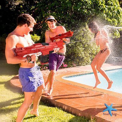 Водяной пистолет детский Combat Water Gun &bull; Аккумуляторный водный бластер с автоматическим набором воды для летних игр
