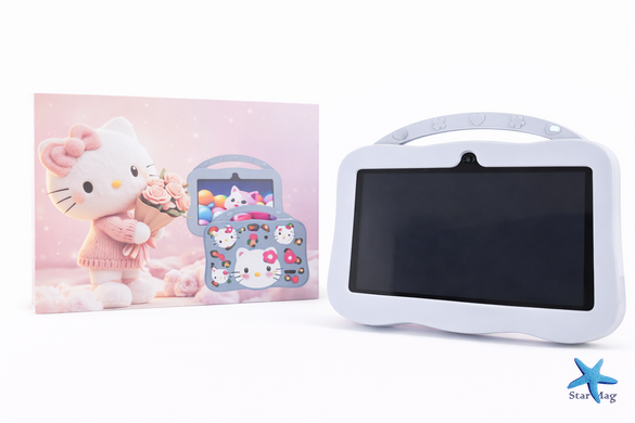 Дитячий планшет G123 Hello Kitty з Wi-Fi на Android 7 дюймів &bull; Дитячий Android планшет для ігор, навчання, мультфільмів і подарунка дівчинці