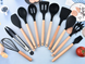 Кухонний набір ножів та аксесуарів Kitchenware Set, 20 предметів ∙ Інструменти для кухні з підставкою та обробною дошкою