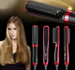 Расческа-выпрямитель для объема | Утюжок для волос 2 в 1 Hair Straightener HQT-908 CG24 PR4