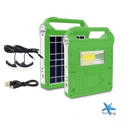 Фонарь LED EP-038A Power Bank с солнечной панелью и 2 лампочками ∙ Многофункциональный фонарь EP-038A с зарядкой от солнца и USB