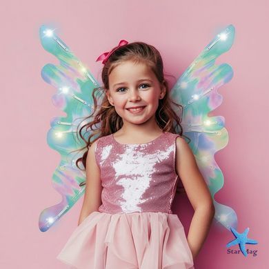Крылья с подсветкой Shadow Angel DT-334 &bull; Детские карнавальные крылья Shadow Angel DT-334 с автоматическим движением, световыми эффектами и музыкой для праздников и выступлений