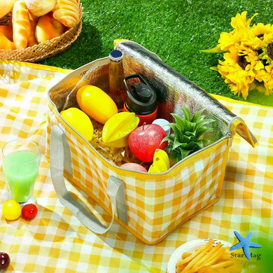 Термосумка для пляжу та пікніка 35&times;20&times;20 см &bull; Сумка-холодильник для продуктів, напоїв, відпочинку, дороги та кемпінгу
