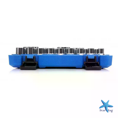 Набір 12-гранних торцевих головок Kraft&Dele KD10348 21 шт 1/2&Prime; &bull; Комплект головок Kraft&Dele KD10348 8&ndash;36 мм у кейсі для авто, гаража та ремонту