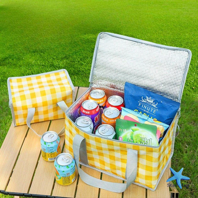 Термосумка для пляжу та пікніка 35&times;20&times;20 см &bull; Сумка-холодильник для продуктів, напоїв, відпочинку, дороги та кемпінгу