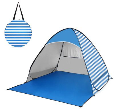 Палатка автоматическая пляжная Stripe 150 х 165 х 110 см · Самораскладывающаяся  туристическая палатка с защитой от ультрафиолета Upf 50+ в чехле