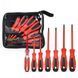 Діелектричні викрутки Screwdriver Set для безпечної роботи з електрикою ∙ Набір діелектричних викруток у чохлі Screwdriver Set 7 шт