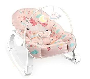 Детский шезлонг Happy Baby YK7007A разноцветный X-640 &bull; Шезлонг-качели для новорожденных с вибрацией, регулируемой спинкой, дугой с игрушками и ремнями безопасности