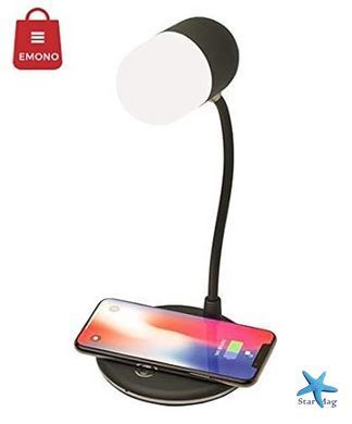 Настільна LED-лампа MD-088 з бездротовою зарядкою, Bluetooth-колонкою та динаміком &bull; Багатофункціональна лампа для телефона, музики та робочого столу