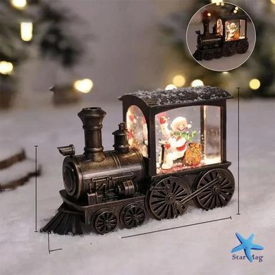 Новогодний снежный светильник-декор LED Паровоз ∙ Фонарь декоративный LED паровоз