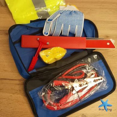 Портативный аварийный комплект для автомобиля &bull; Универсальный дорожный набор безопасности