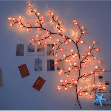 Гирлянда Сакура KAR307 1,8 м 96 LED USB &bull; Декоративная гирлянда KAR307 с цветами, 8 режимами и теплым светом для интерьера и праздников
