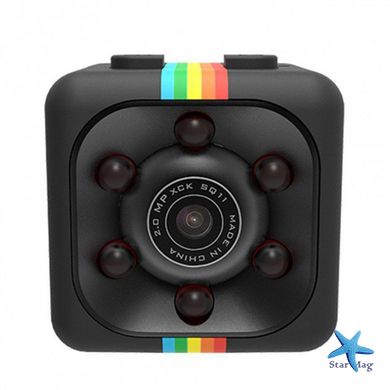 Міні камера Full HD SQ11 1080P · Мініатюрна камера - відеореєстратор з акумулятором · Камера нічного бачення із записом звуку