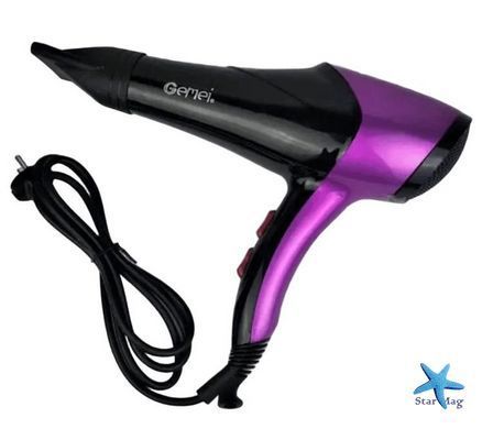 Фен GEMEI GM-1766 2.6кВт AC &bull; Мощный профессиональный фен для волос GM-1766