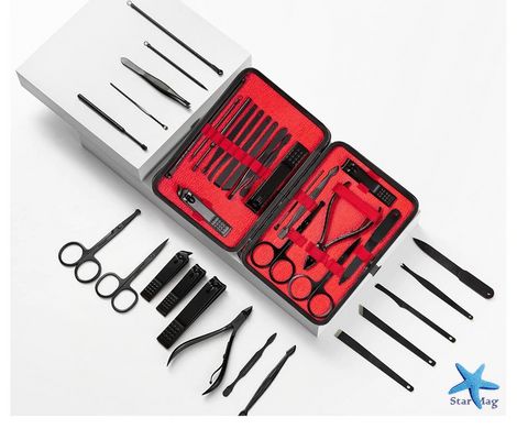 Манікюрний набір 18 предметів · Набір інструментів для манікюру та педикюру Manicure Suits