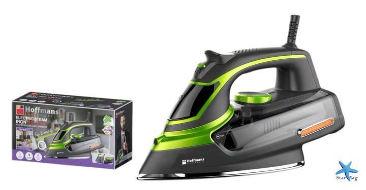 Утюг Hoffmans HM-9021 3000W &bull; Паровой утюг с керамической подошвой функцией автоотключения и мощным паровым ударом